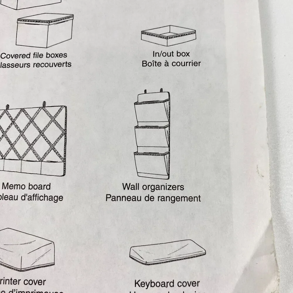 McCall's 2662 Office Essentials Vtg 2000 Sewing Pattern Organizer Covers UNCUT